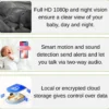 Babyalarm med kamera | 1080p 2MP | Inkl. Trådløs Skærm | AI-funktioner