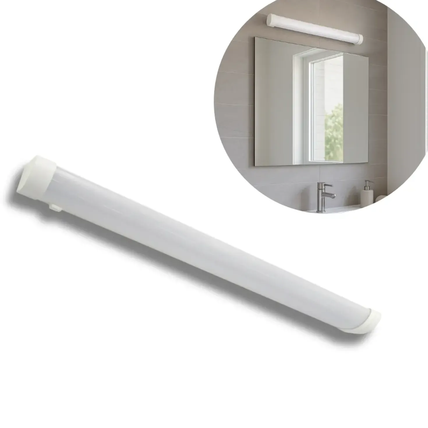 Badeværelsesbelysning | Spejlarmatur | 60 cm | 1720 lm | IP44 | 4200K