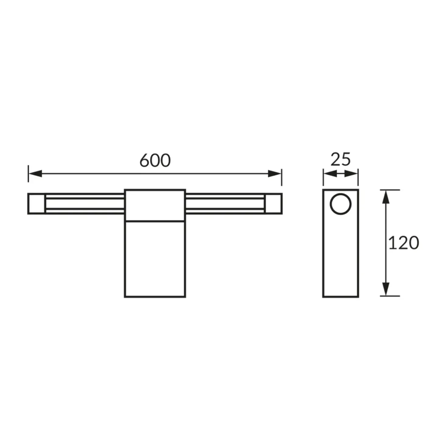 Badeværelsesbelysning | Spejllampe hvid | 60 cm | 1010 lm | IP44 | 4100K