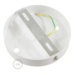Baldakin Til 2 Lamper | Roset Loft | Creative Cables | Hvid | Ø120mm