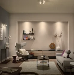 Bedlampe Inkl. Philips Hue1xGu10 | Sort Firkant Spot | Smart Udendørs Havelampe