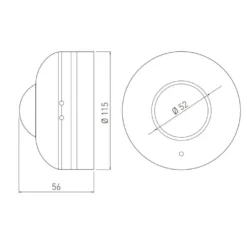 Bevægelsessensor 6m | 360° | Hvid | Indendørs