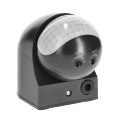 Bevægelsessensor 12m | Udendørs PIR sensor | Sort