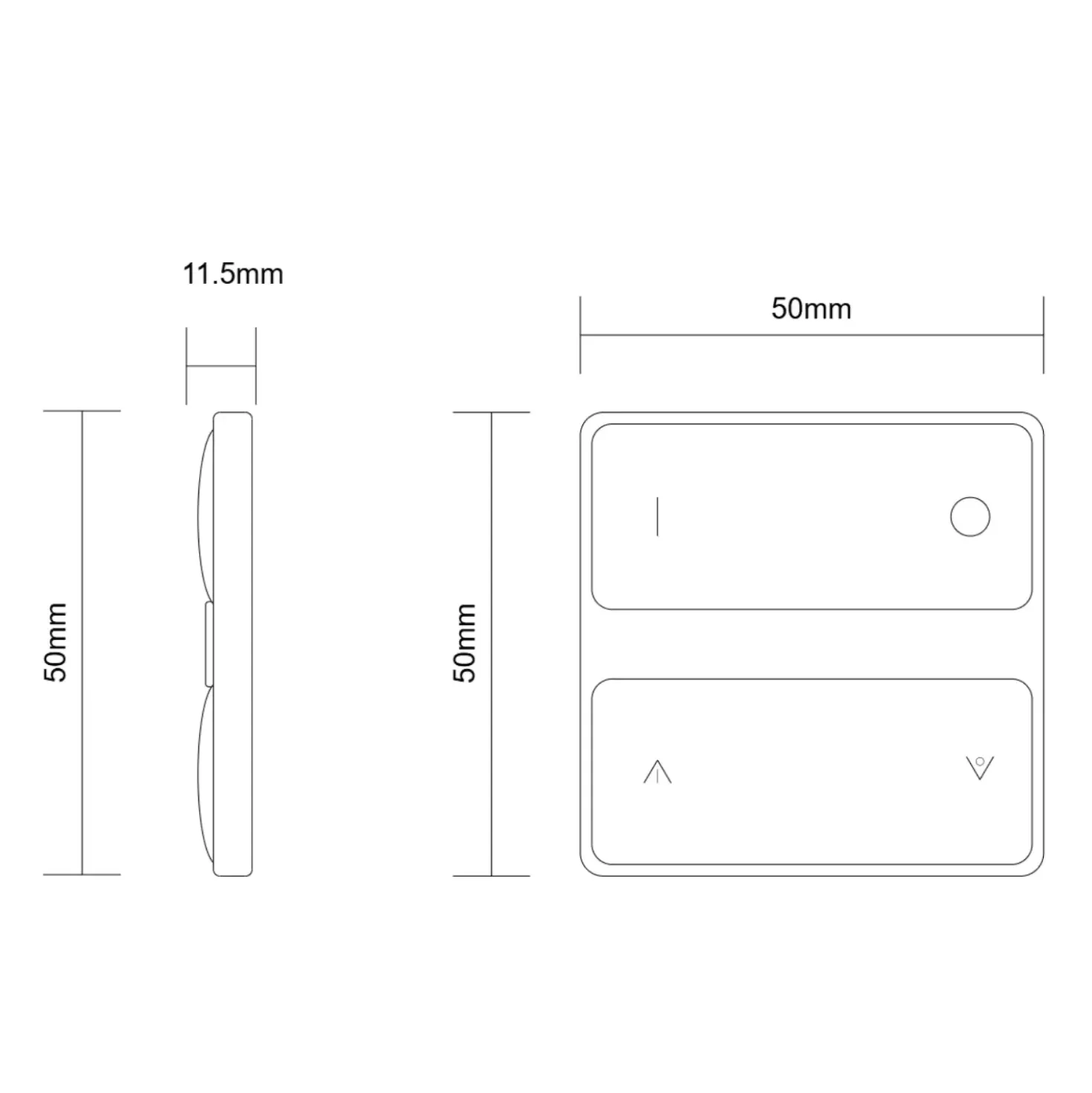 Bluetooth Fuga Afbryder | Svagstrømstangenter | Shelly-chip | Hvid
