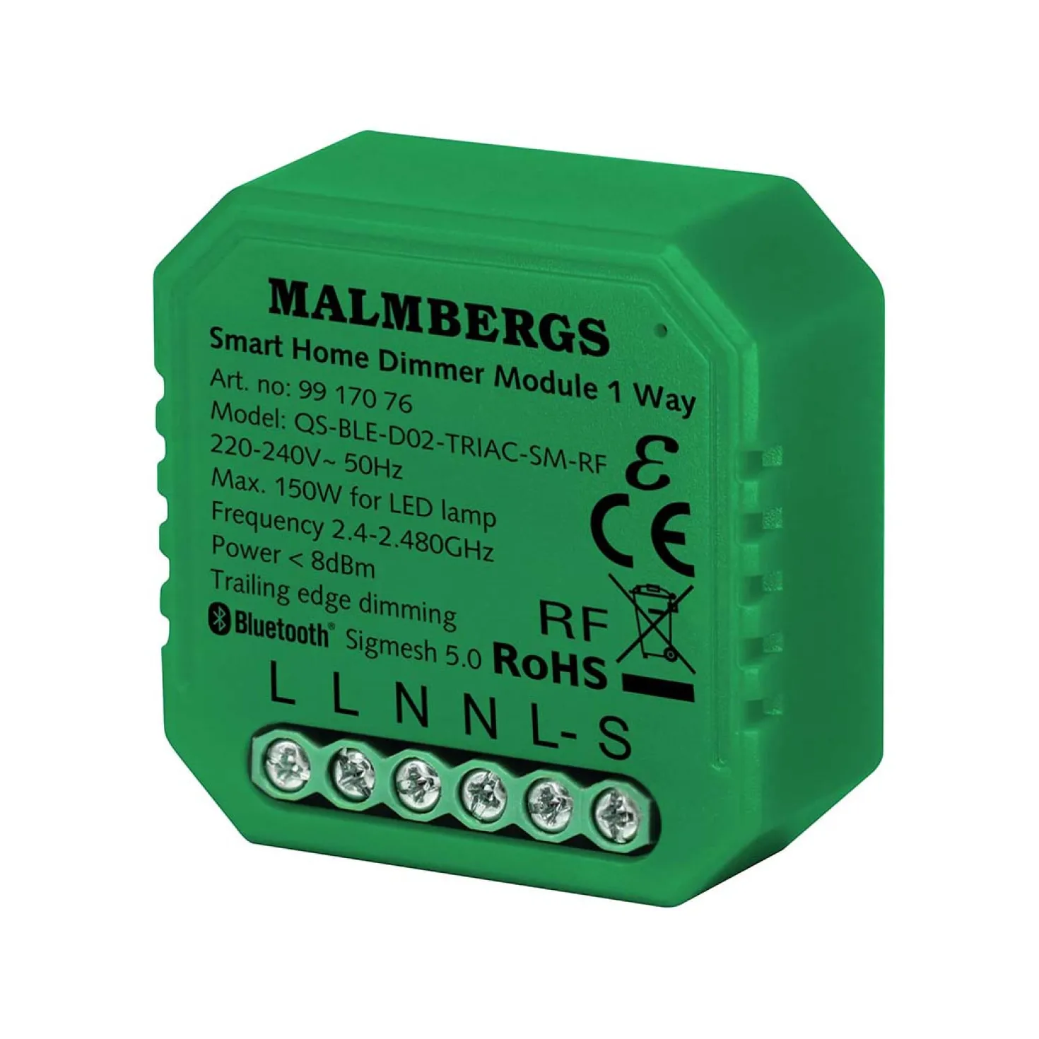 Bluetooth LED Lysdæmper | App Styring | 1 Udgang | 1-150W