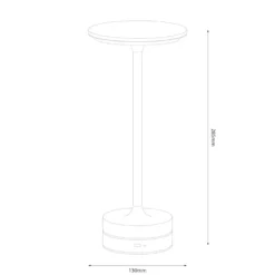 Bordlampe | Batteri | 3CCT | 250lm | 2.5W | TAVOLO | Guld