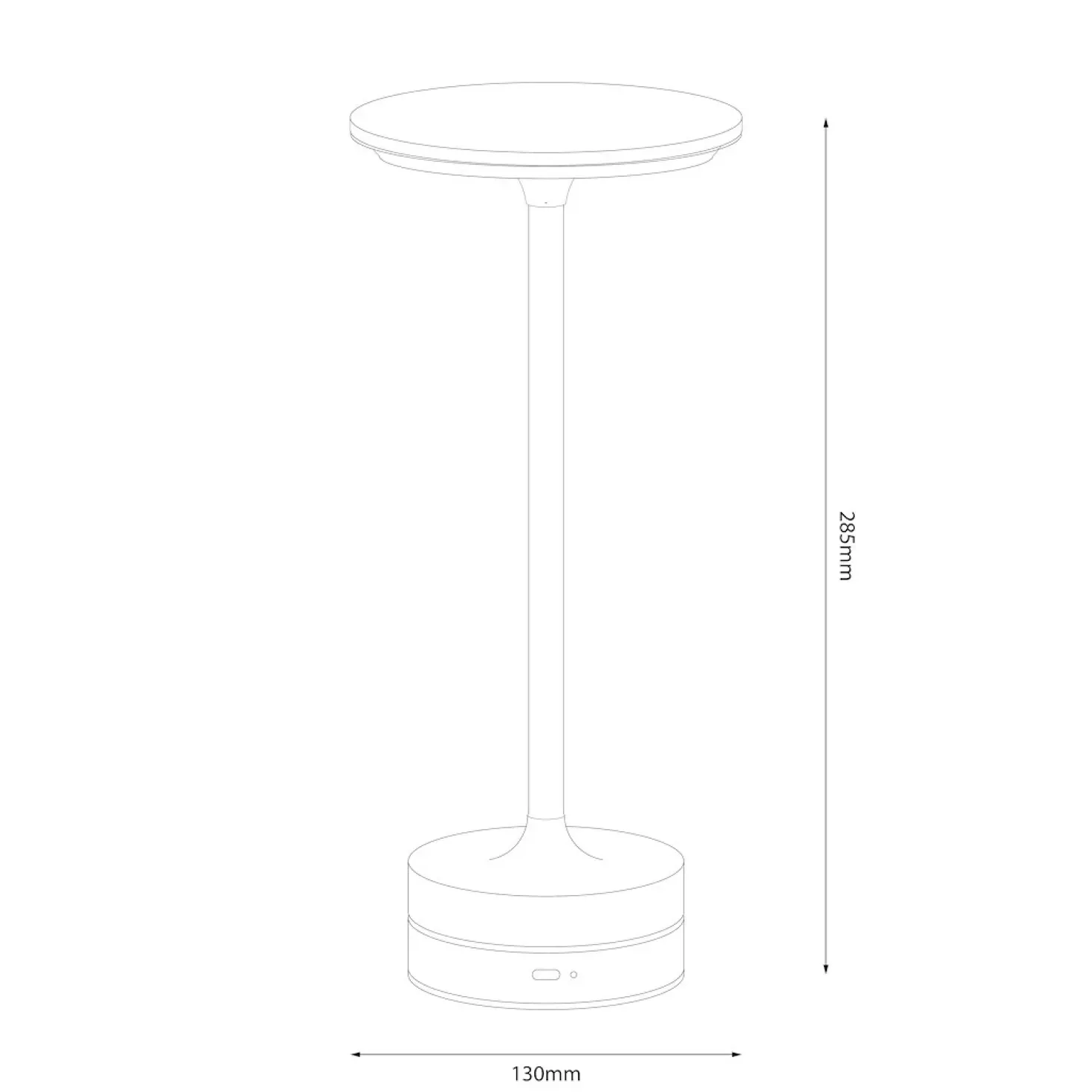 Bordlampe | Batteri | 3CCT | 250lm | 2.5W | TAVOLO | Sort