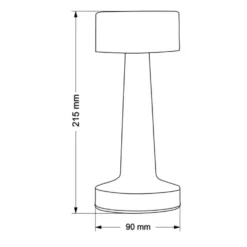 Bordlampe med Batteri | 2700K-6500K | USB-C | Sanico Goldlux SIMPLY | Sort