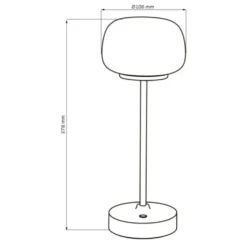 Bordlampe med batteri | 2700K | 150lm | 1,8W | Guld