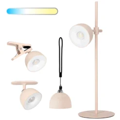 Bordlampe med batteri | Lyserød | 4i1 | CCT | 150lm | Dæmpbar | 1200mAh