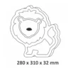 Børnelampe i træ | Løve | Væglampe | AA batterier