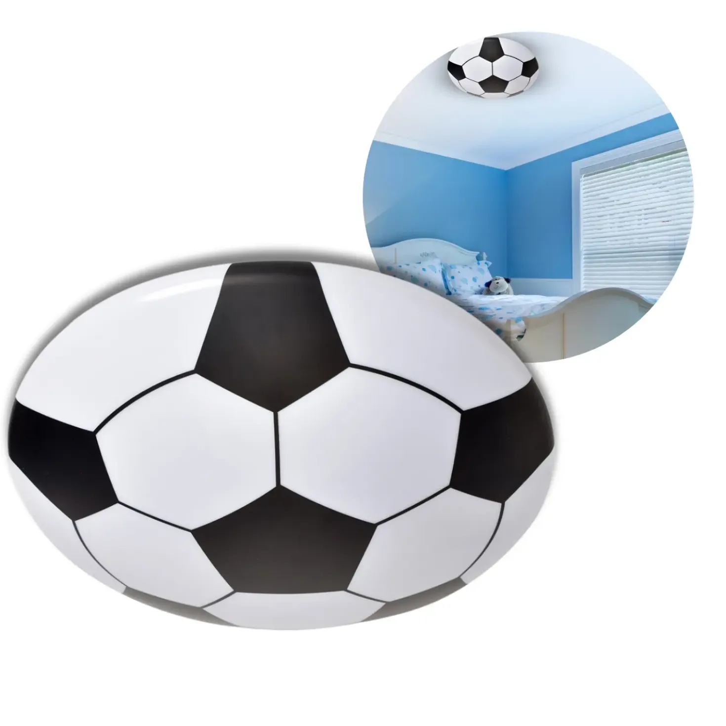 Børne Loftlampe | Fodbold | Plafond Lampe | Ø400mm | 1260lm | 4000K | 18W