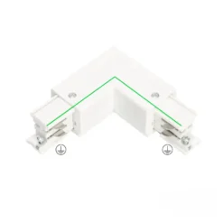 BYRON 90° Vinkel | Jord Indvendig | 3-Faset | Hvid