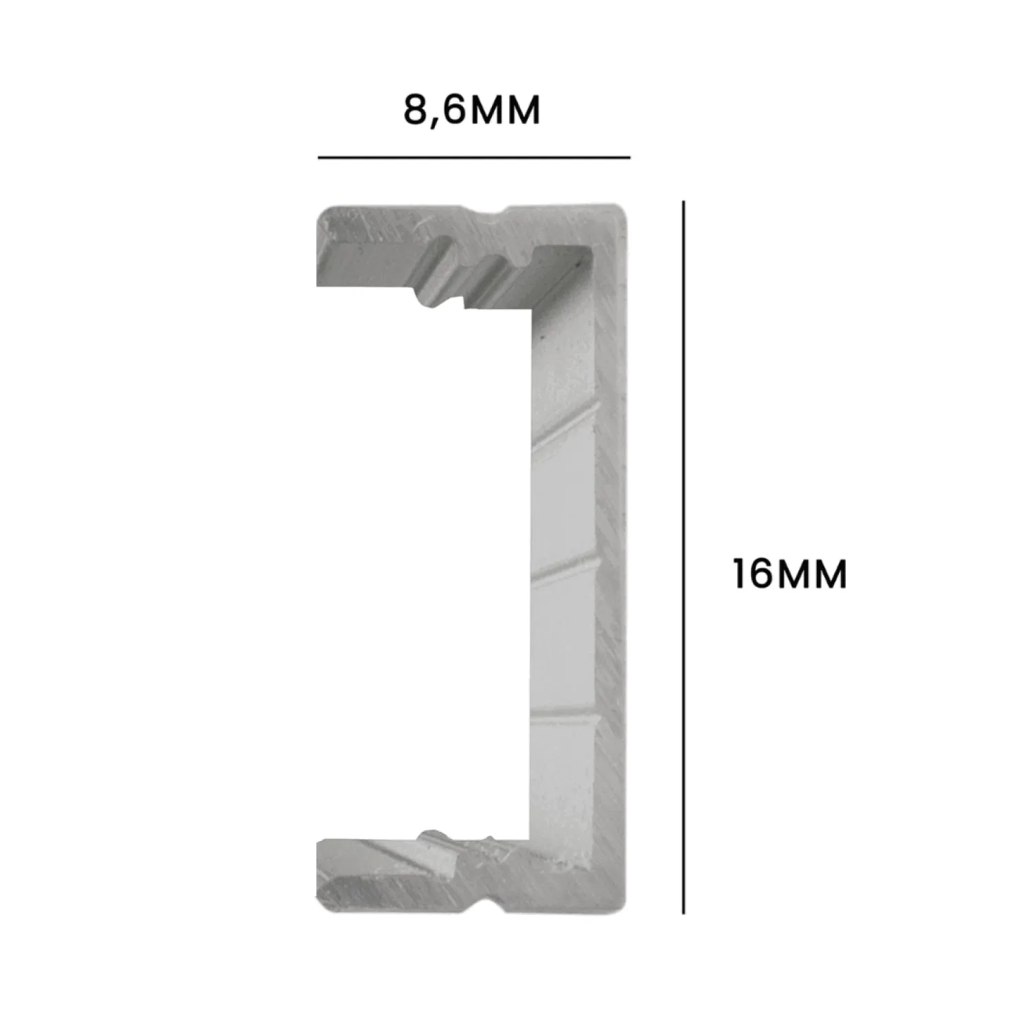 80cm Alu Profil | LED Lys til Trappetrin | 15 stk.