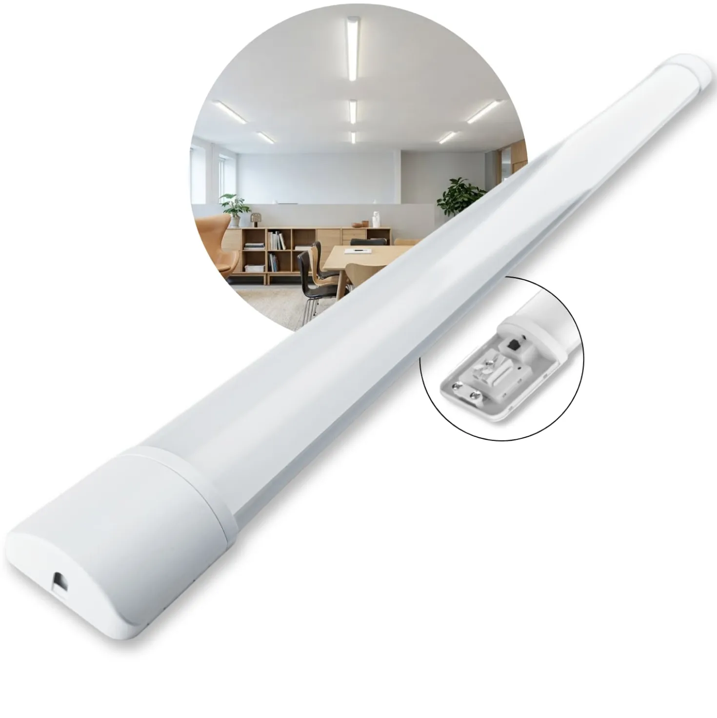150cm Fladt LED Armatur | 10-pak | CCT | 4800lm | 48W | IP20