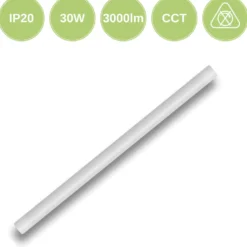 120cm Fladt LED Armatur | 10-pak | CCT | 3000lm | 30W | IP20