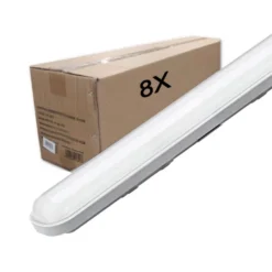 120cm Fladt LED Armatur | 8 stk. Pakke | 4000K | 36W | 4320lm | IP65