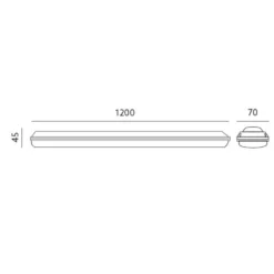 120cm Fladt LED Armatur | 8 stk. Pakke | 4000K | 36W | 4320lm | IP65