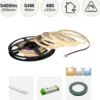 COB LED Strip Sæt | 6m | 3000K | Dæmpbar | 9W/m | 8mm | Inkl. Driver og Profil