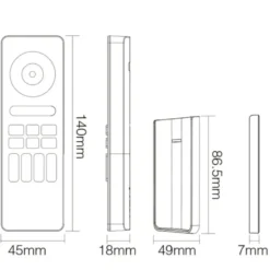 COB LED Strip Sæt | 5m | RGBW | Zigbee | 12W/m | 12mm | Inkl. Controller, Fjernbetjening og Profil