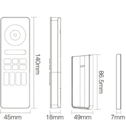 COB LED Strip Sæt | 5m | RGBW | Zigbee | 12W/m | 12mm | Inkl. Controller og Fjernbetjening