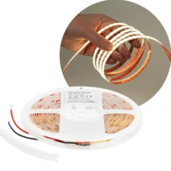 COB LED Strip 12V | 5m | 8mm | 3000K | 860lm/m | 10W/m | IP65