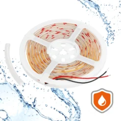 COB LED Strip 12V | 5m | 8mm | 4000K | 950lm/m | 10W/m | IP65