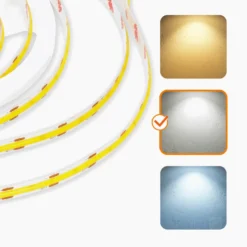 COB LED Strip 12V | 5m | 8mm | 4000K | 950lm/m | 10W/m | IP65