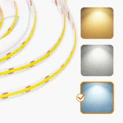 COB LED Strip 12V | 5m | 8mm | 6500K | 950lm/m | 10W/m | IP65