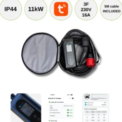 Elbil lader | 5m | 11KW | Type 2 | WiFi og Appstyring | Tuya