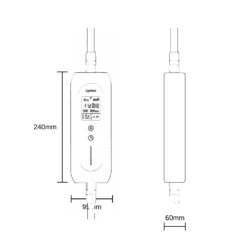 Elbil lader | 5m | 22KW | Type 2 | WiFi og Appstyring | Tuya