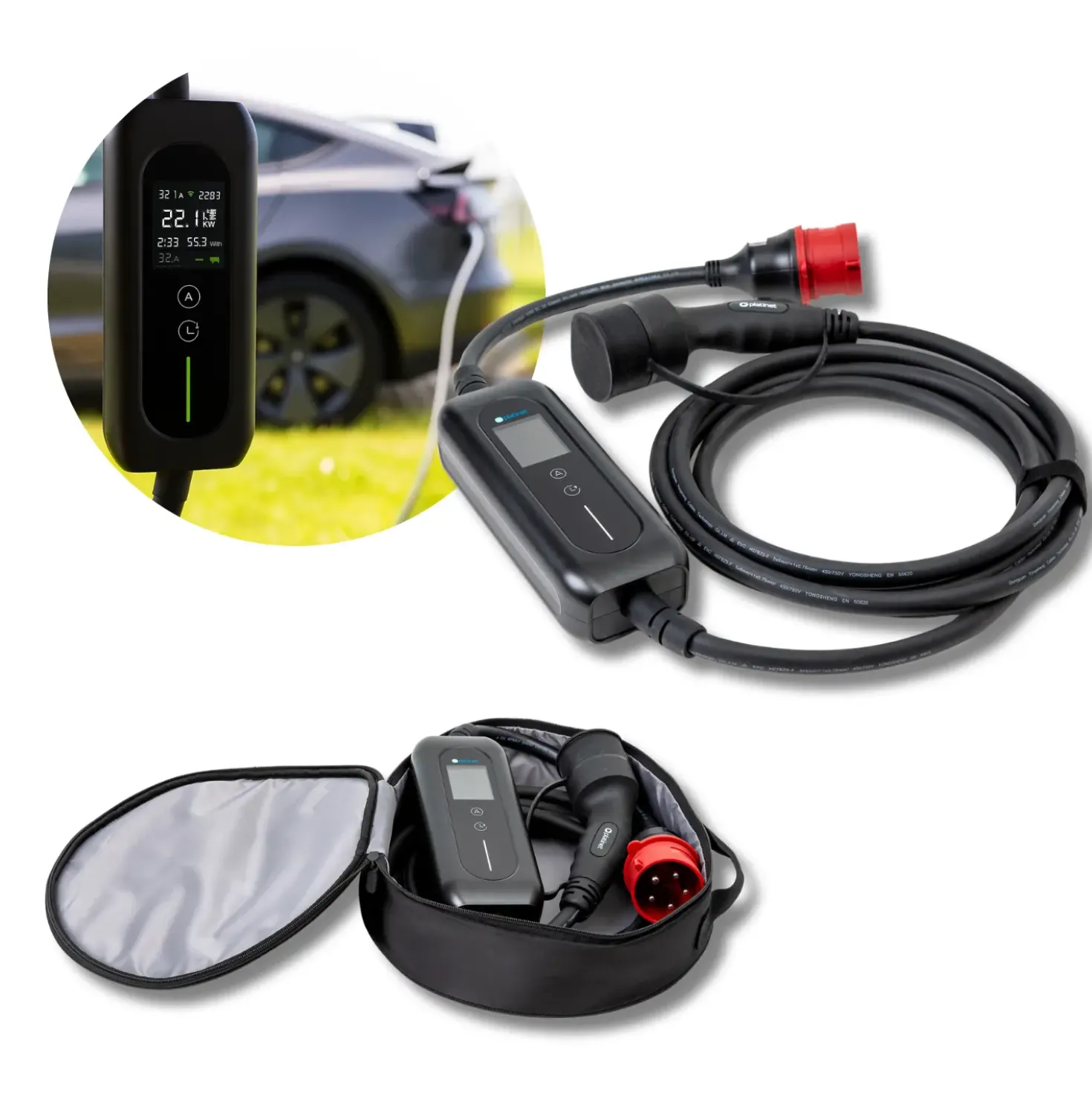 Elbil lader | 5m | 22KW | Type 2 | WiFi og Appstyring | Tuya