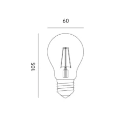 E27 LED Pære - Filament - 11,5w - 3000K