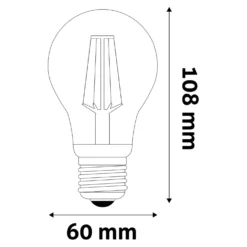 E27 LED Pære | Hvid Filament | 1055lm | 2700K | 8,5W | Ra80