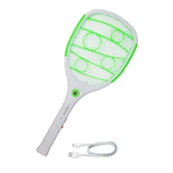 Elektrisk Fluesmækker | 4 stk. | Genopladelig | LED Lygte | 3500V