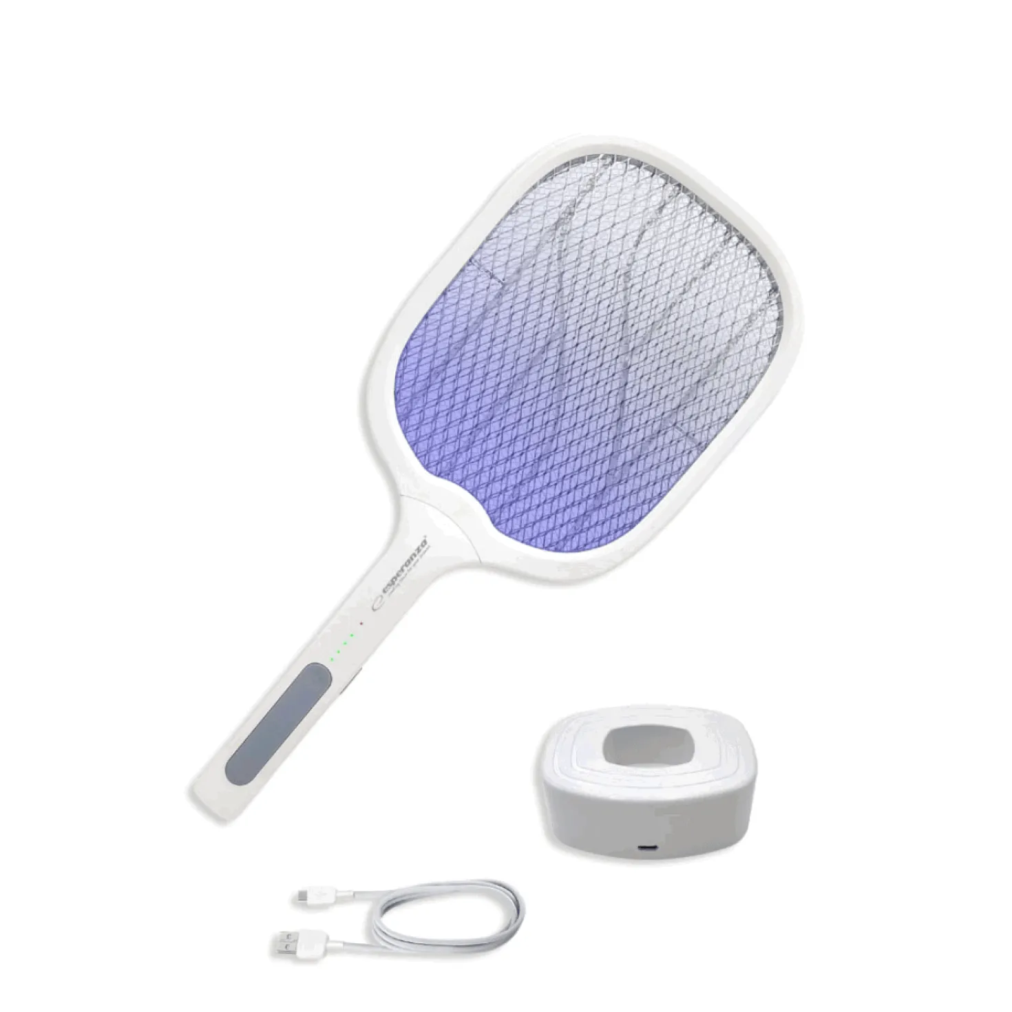 Elektrisk Fluesmækker | 4 stk. | Genopladelig | UV Insektlampe | 3500V
