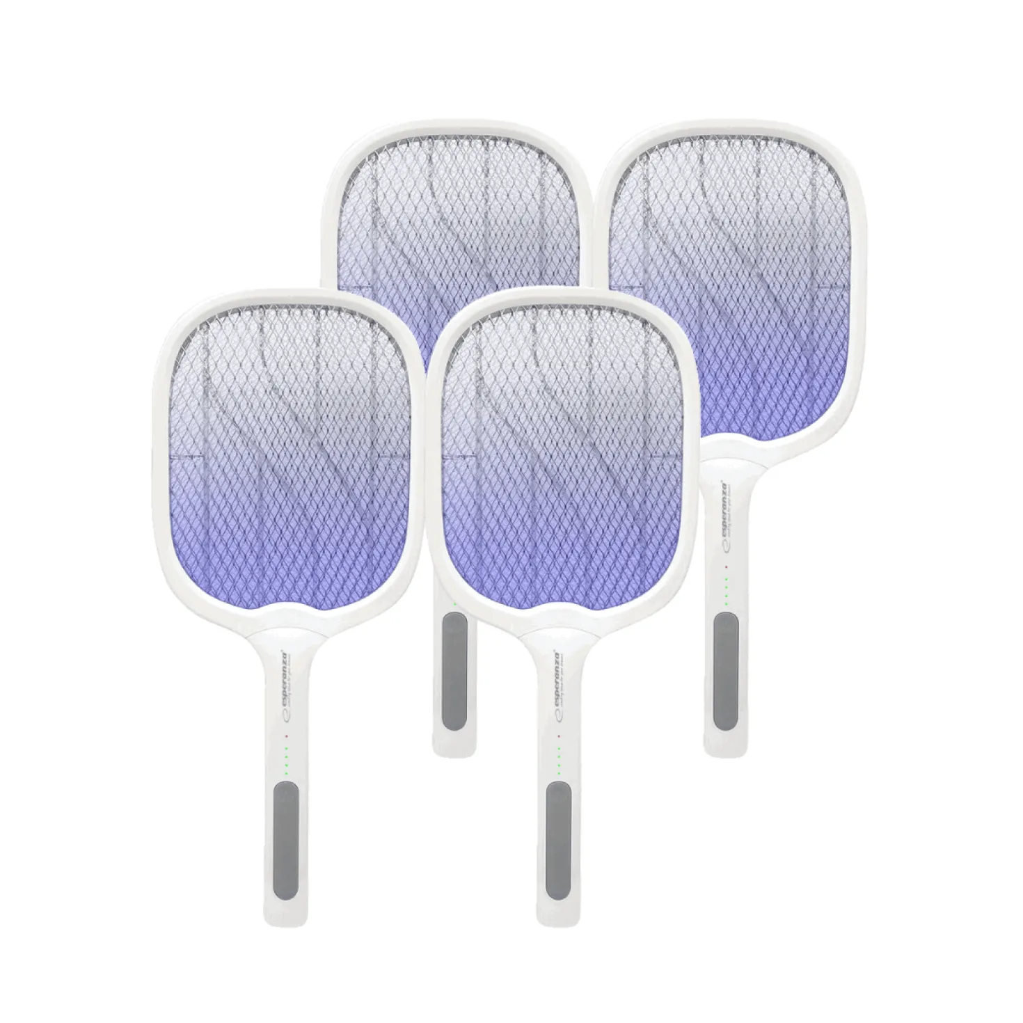 Elektrisk Fluesmækker | 4 stk. | Genopladelig | UV Insektlampe | 3500V