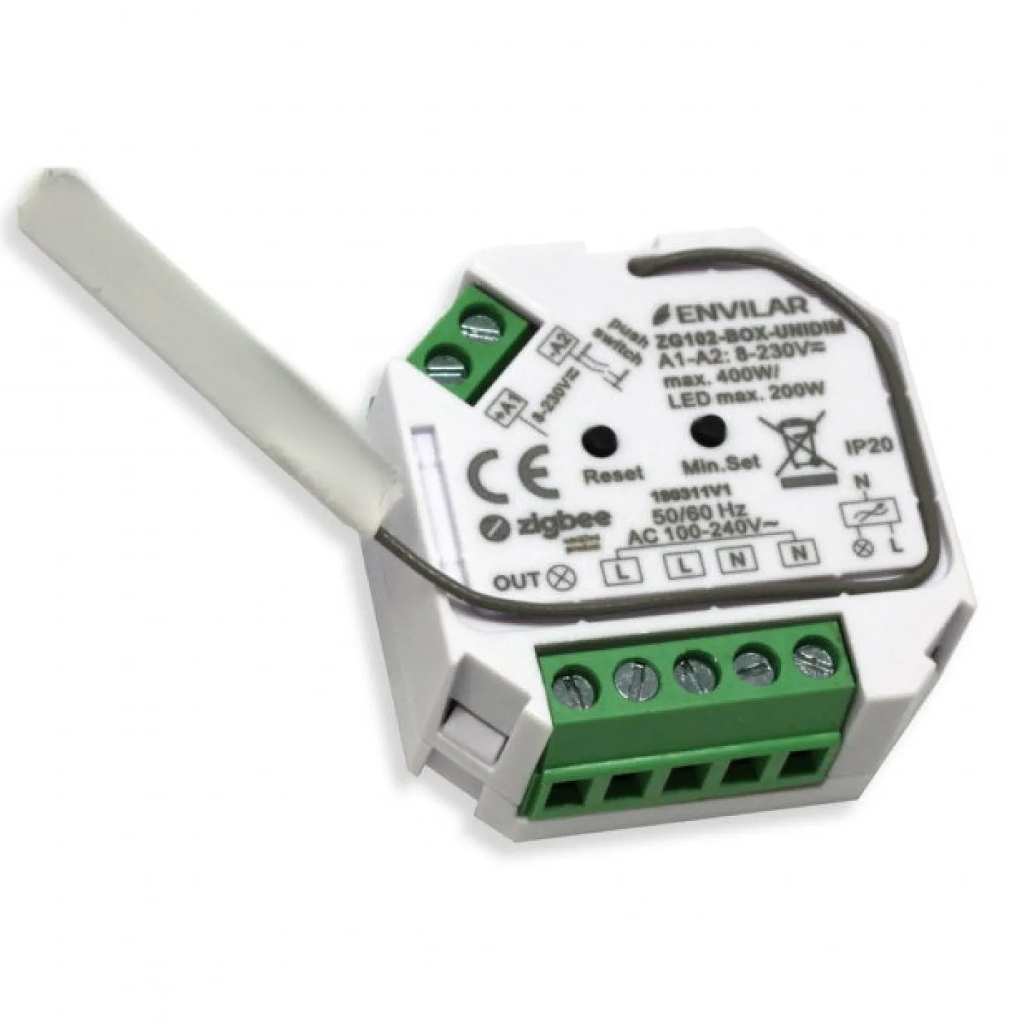 ENVILAR Zigbee Lysdæmper 3.0 | 4-Pak | Max. 200W LED / 400W Halogen | Philips HUE Kompatibel