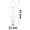E14 Pære | Filament Pære | LED | 2.5W | 2700K | 250lm
