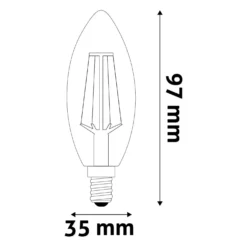 E14 Pære | Filament Pære | LED | 4.5W | 2700K | 470lm