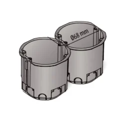 Eurodåse | Forfradåse | Ø68mm | Dybde: 73mm