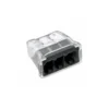 Fjeder samlemuffe | 3-polet | 450V | 24A | Transparent/Sort