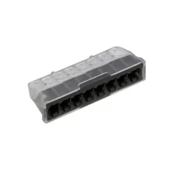 Fjeder Samlemuffe | 8-polet | 450V | 24A | Transperant/Koksgrå