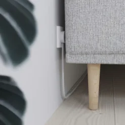 Flad stikprop | NORM K minimalistisk stikprop uden jord | Hvid