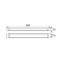 Fladt LED armatur | 60cm | CCT | 10/15/20W | LOTOS | Hvid