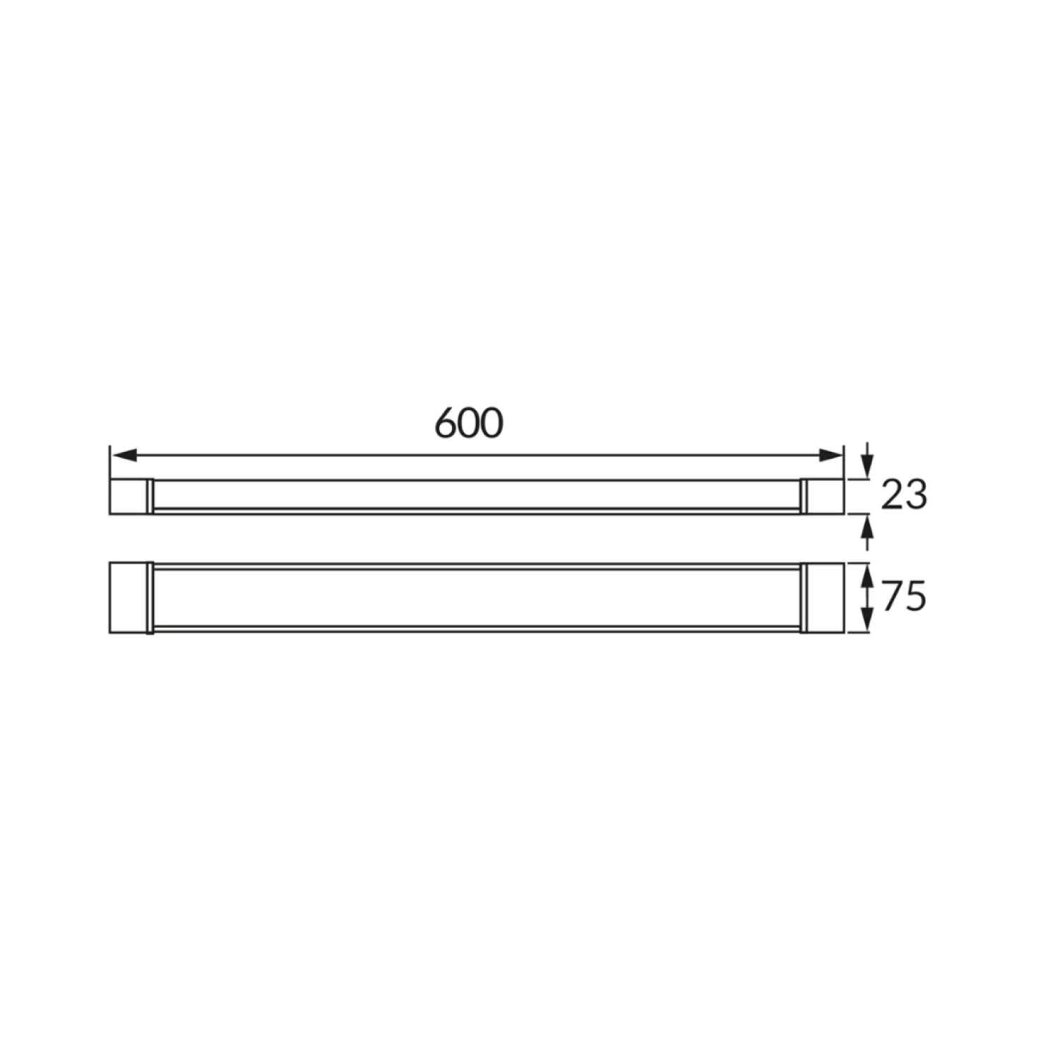 Fladt LED armatur | 60cm | CCT | 10/15/20W | LOTOS | Hvid