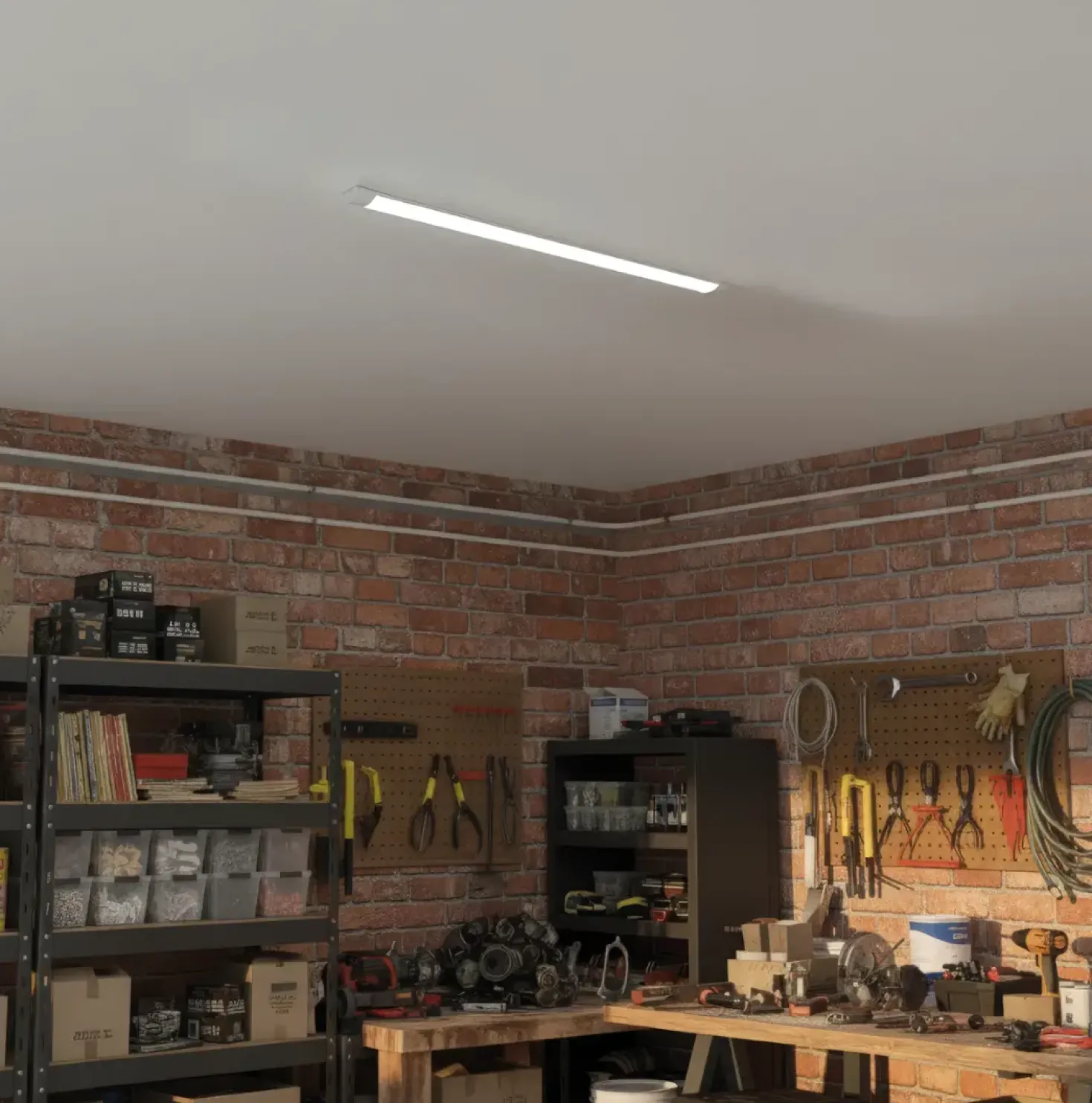 Fladt LED armatur | 120cm | CCT | 25/30/40W | LOTOS | Hvid