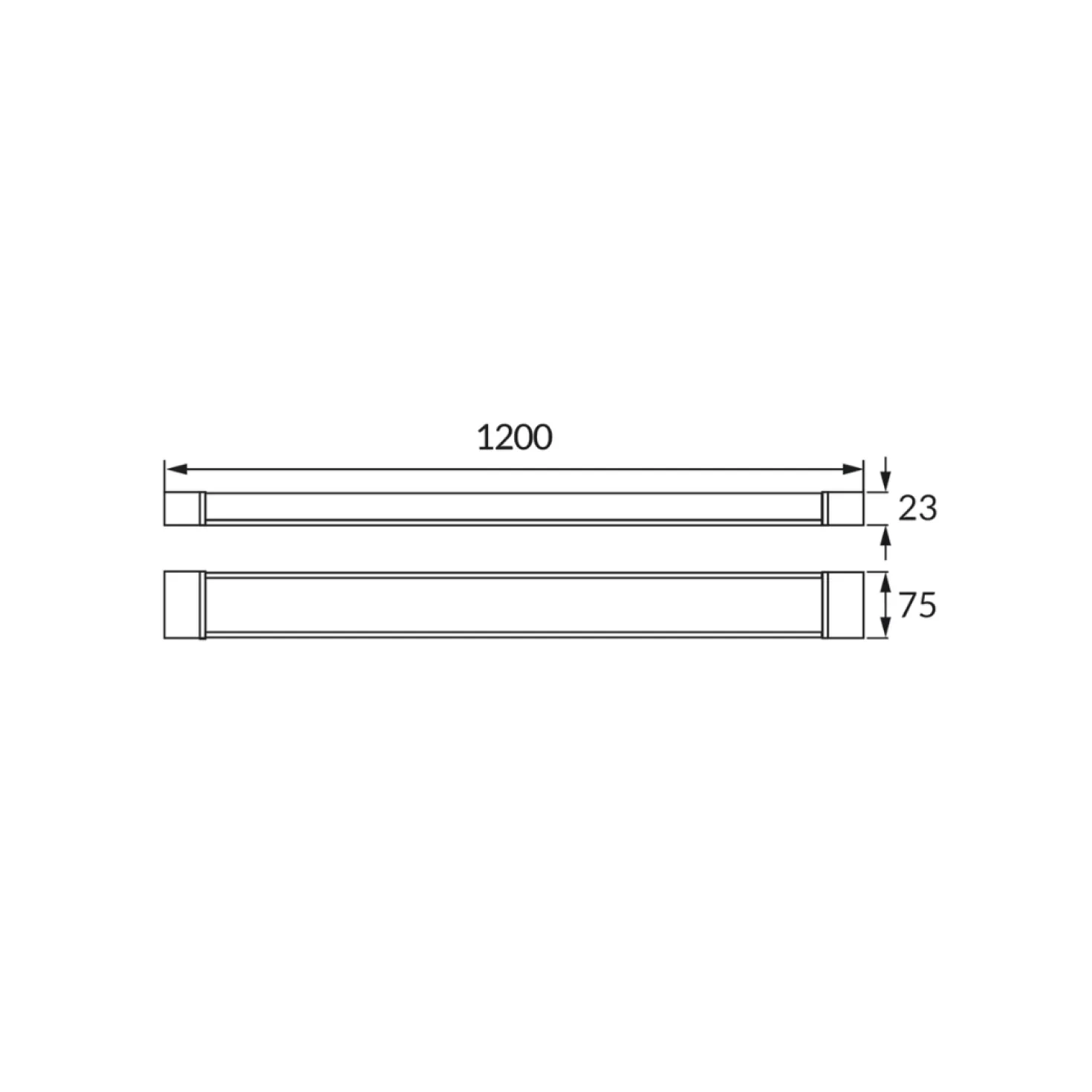 Fladt LED armatur | 120cm | CCT | 25/30/40W | LOTOS | Hvid