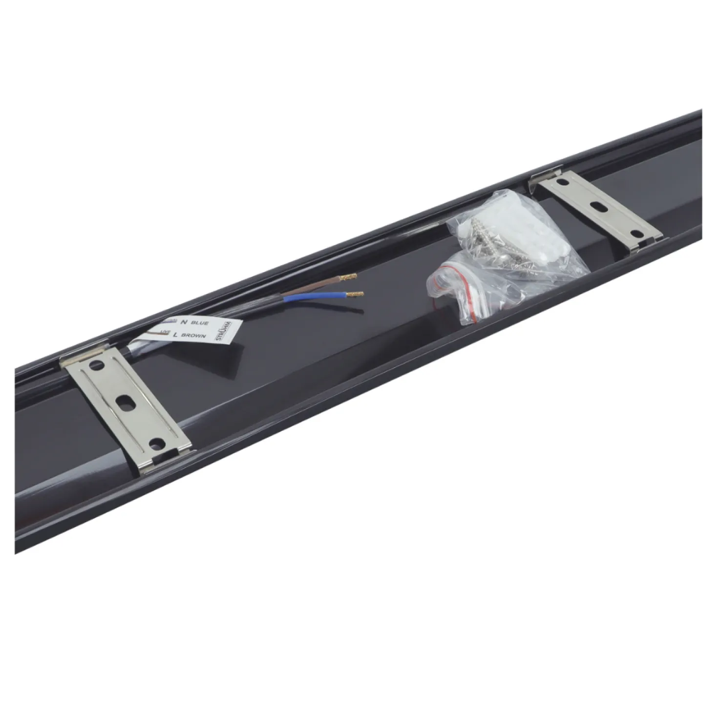 Fladt LED armatur | 120cm | CCT | 25/30/40W | LOTOS | Sort