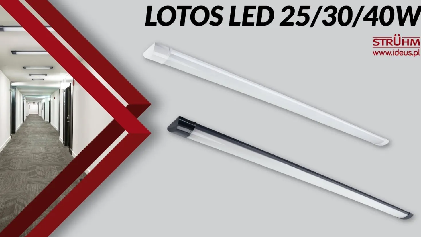 Fladt LED armatur | 120cm | 10-Pak | CCT | 25/30/40W | LOTOS | Hvid